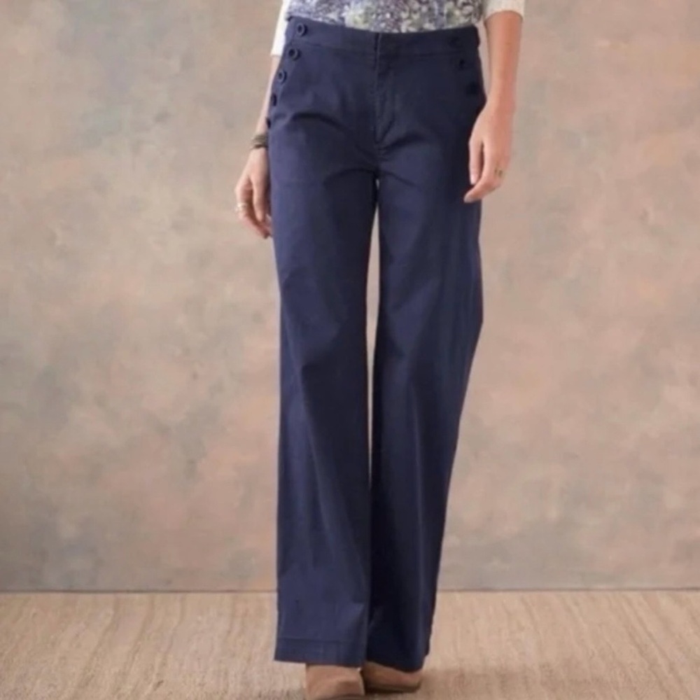 Sundance Navy Blue Wide-Leg Sailor Pants